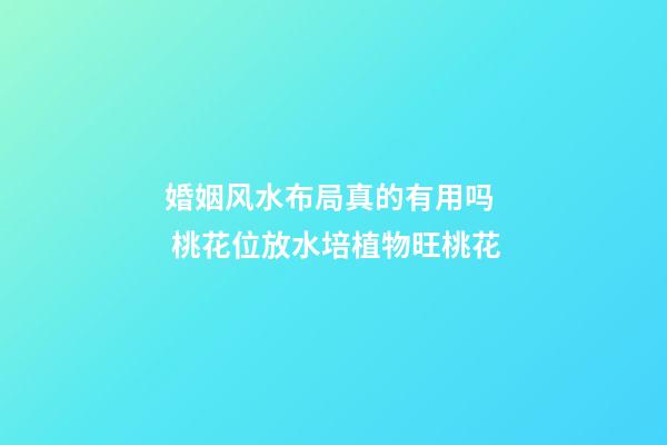 婚姻风水布局真的有用吗  桃花位放水培植物旺桃花